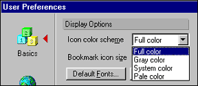 Icon color scheme