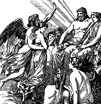 Cupid (Eros) and Psyche in Olympus